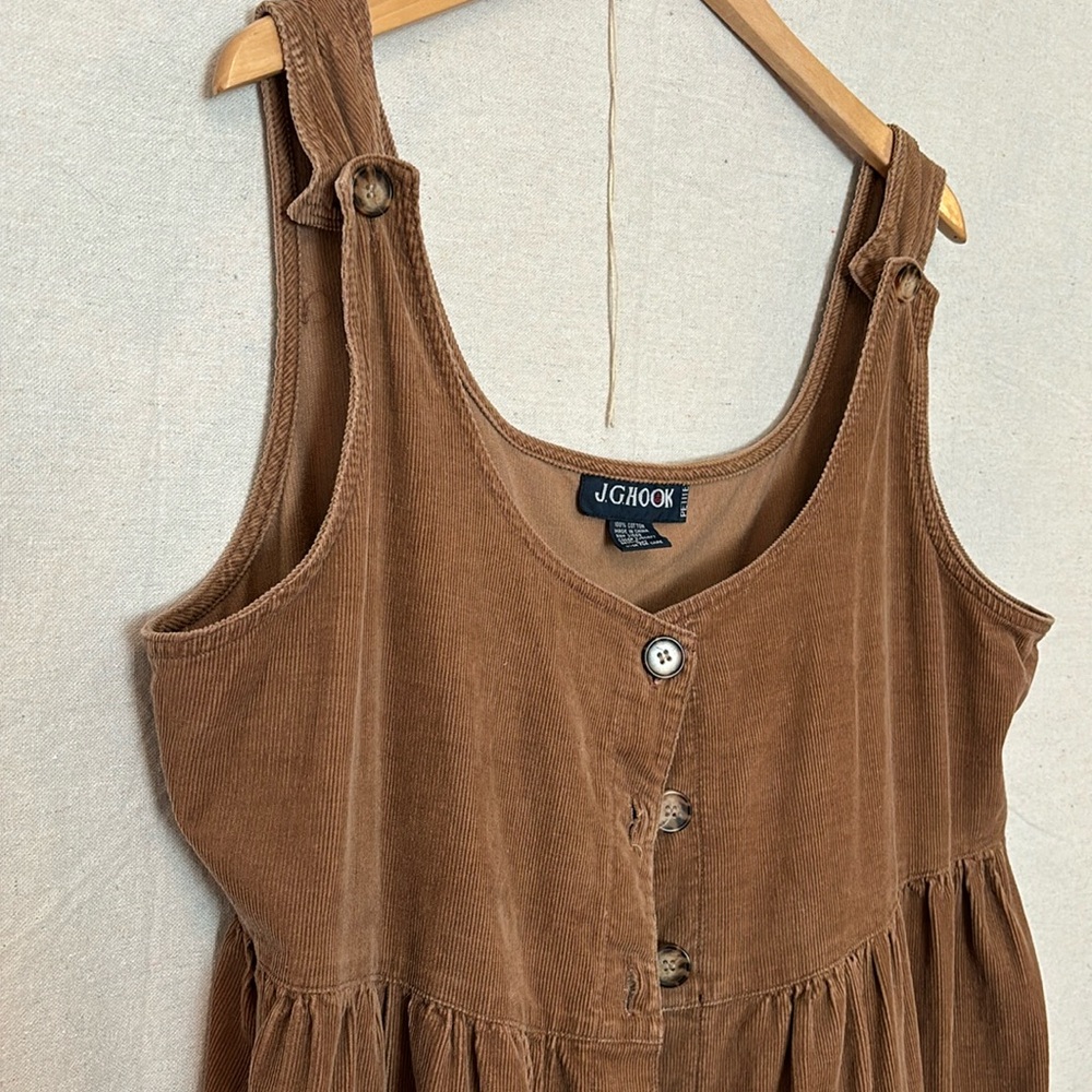 J.G. Hook Brown Corduroy Dress with pockets! Size 18 Petite